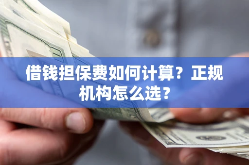 济南借钱担保费如何计算？正规机构怎么选？