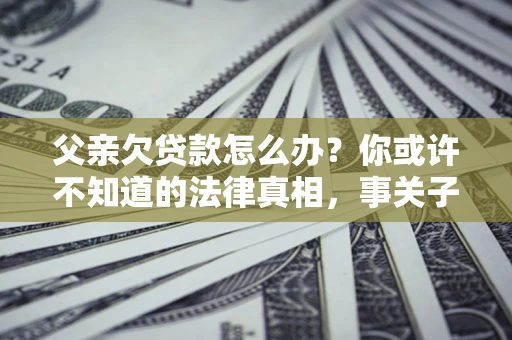 济南父亲欠贷款怎么办？你或许不知道的法律真相，事关子女未来